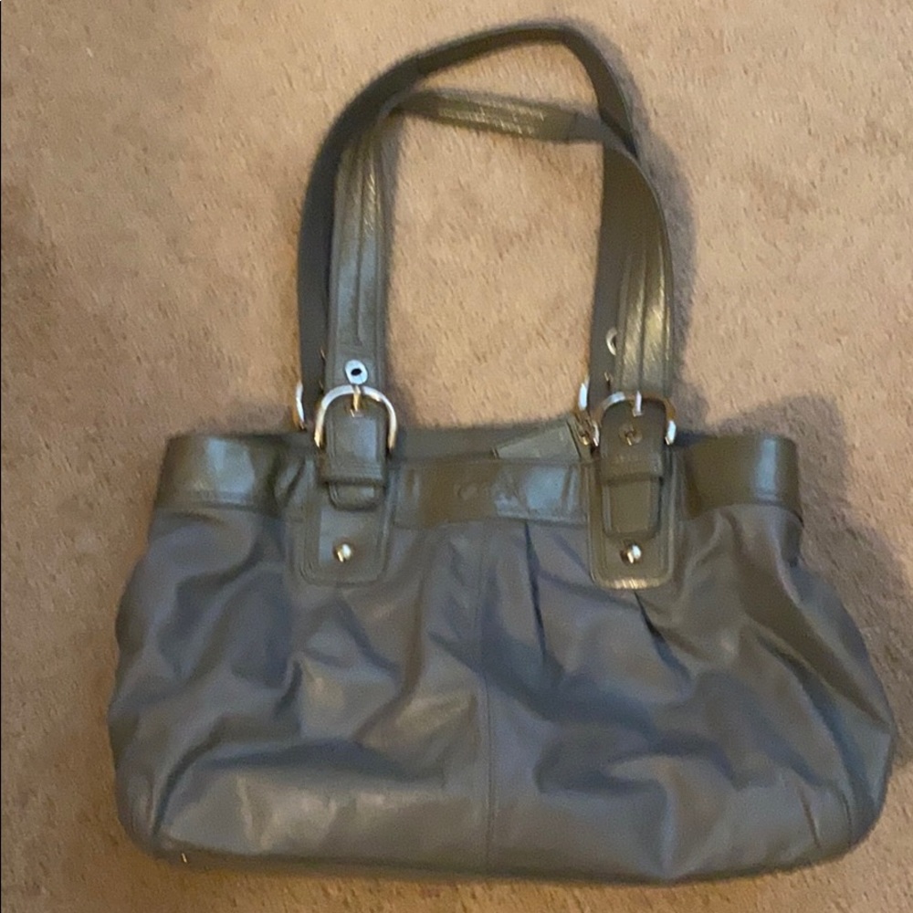 Grey coach purse
